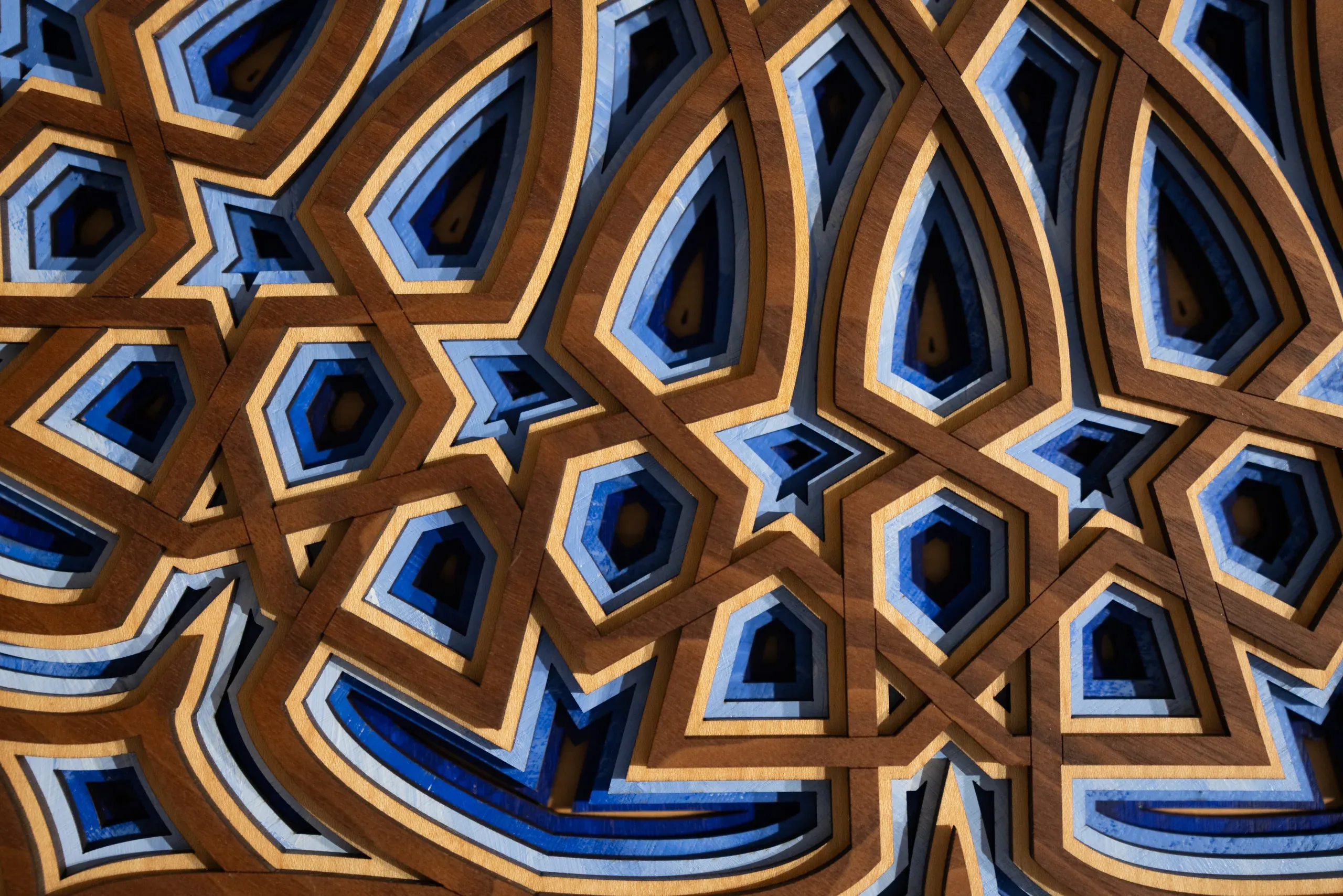 Moroccan Stars Painted -- macro texture detail